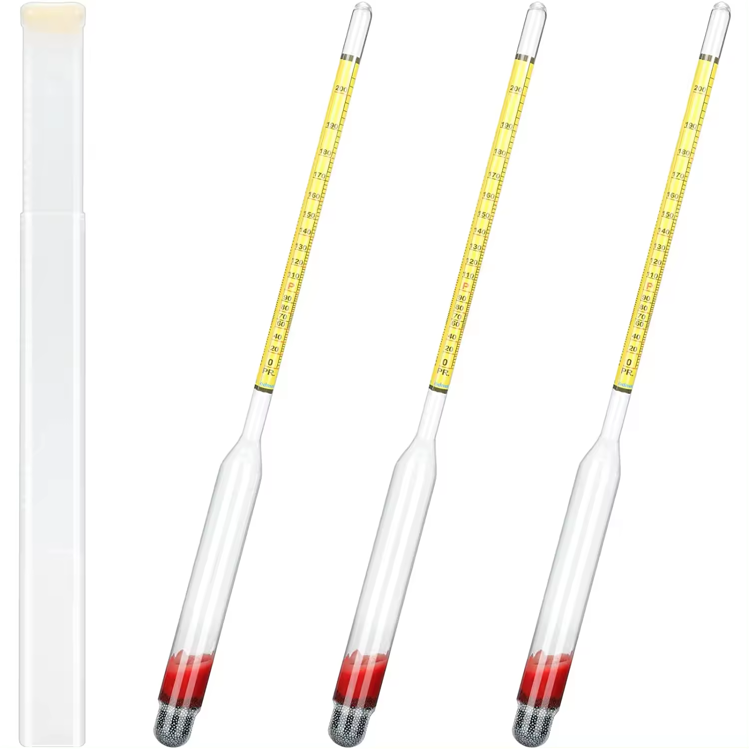 0-200 Proof and Tralle Tester Hydrometer Alcohol Measuring Hydrometer Alcohol Meter Alcohol