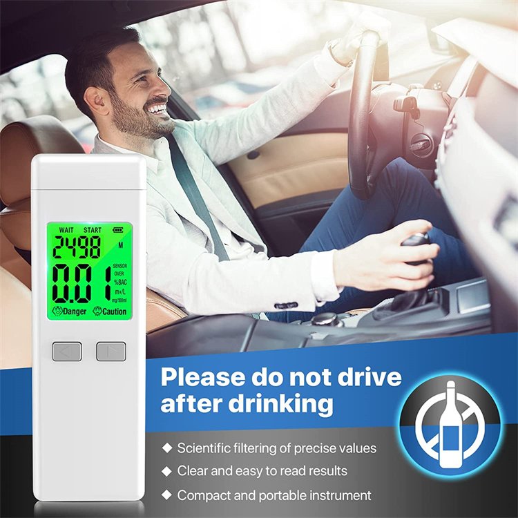 Portable Alcohol Detector Breathalyz High Accurate OEM ODM Semiconductor Digital Breath Alcohol Tester Price Breathalyzer