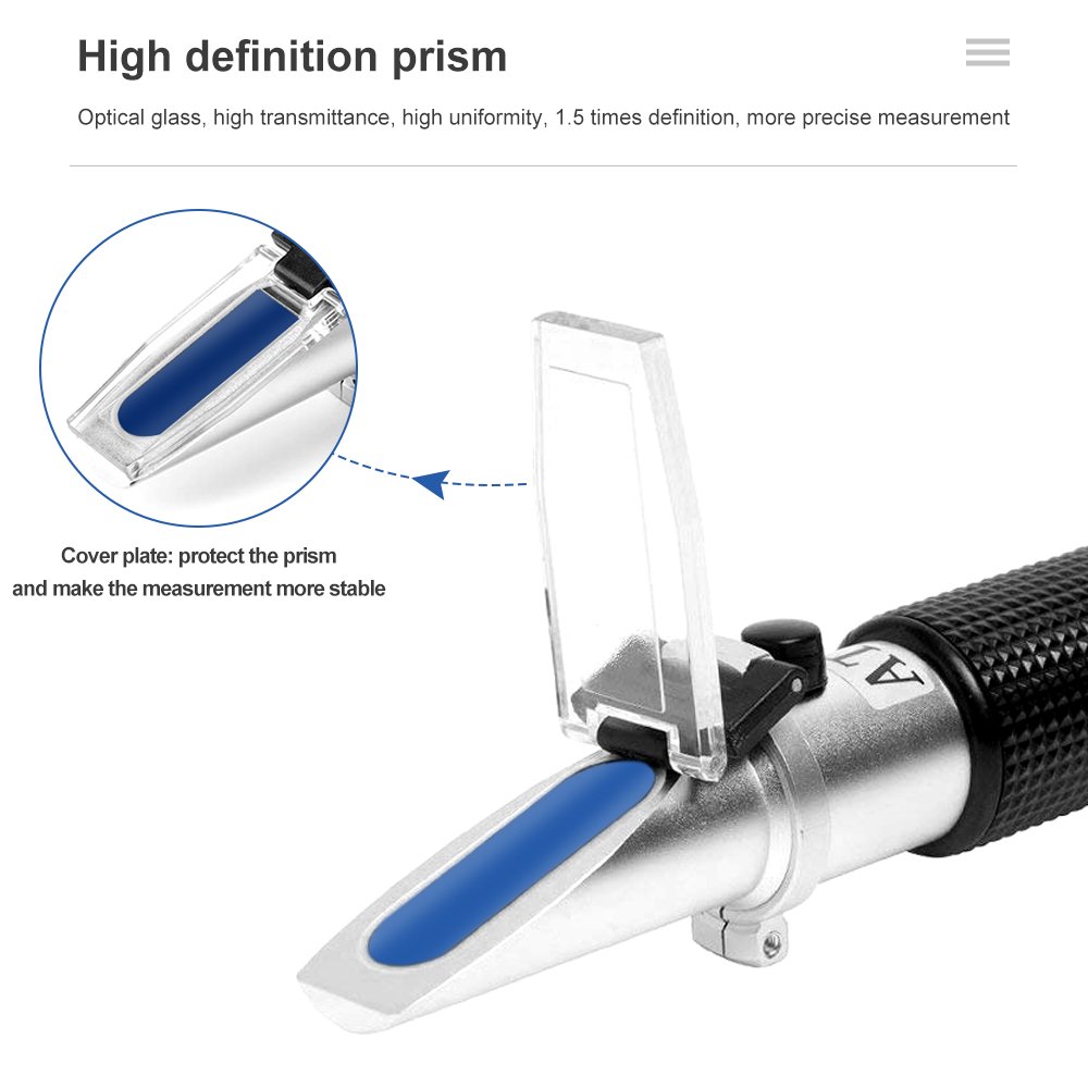 Portable Handheld 0-80% Brix Meter Liquor Alcohol Refractometer for Wine Beer Brewing Homebrew Kit