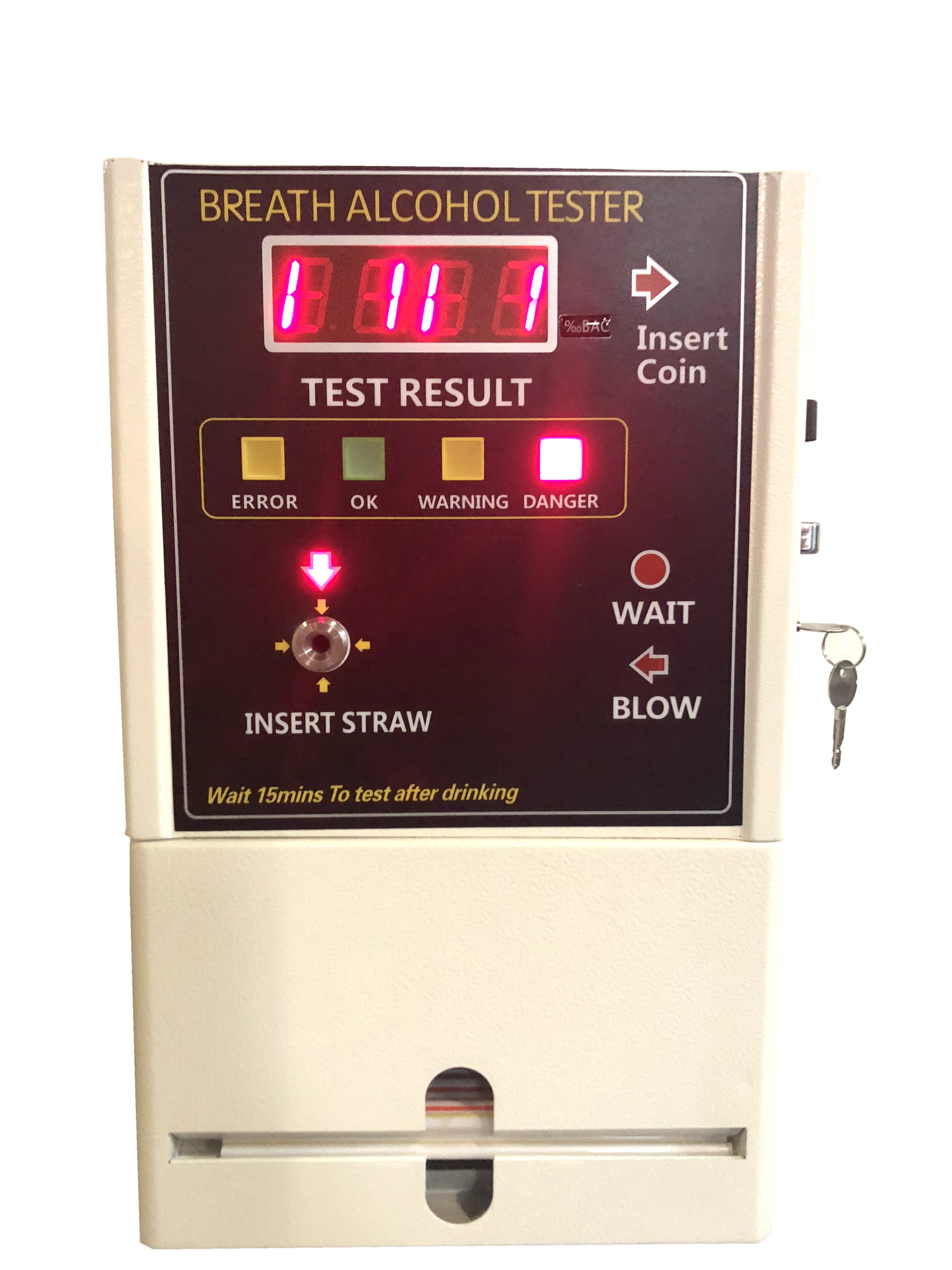 coin vending machine breathalyzer for bar