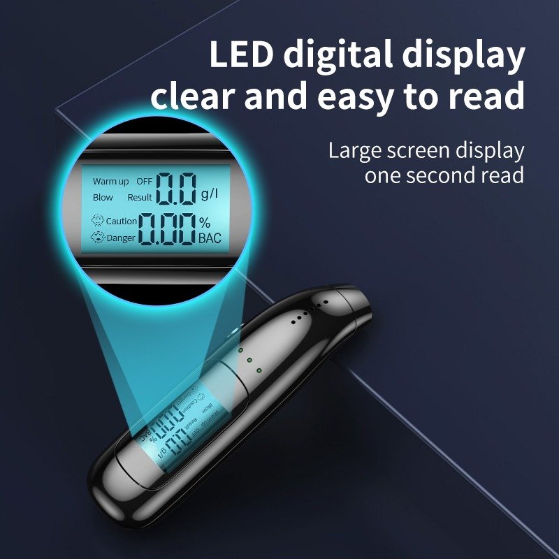 Professional High-precision Breath Analyzer Checker Portable Alcohol Breath Tester Alcoholtester Breathalyzer