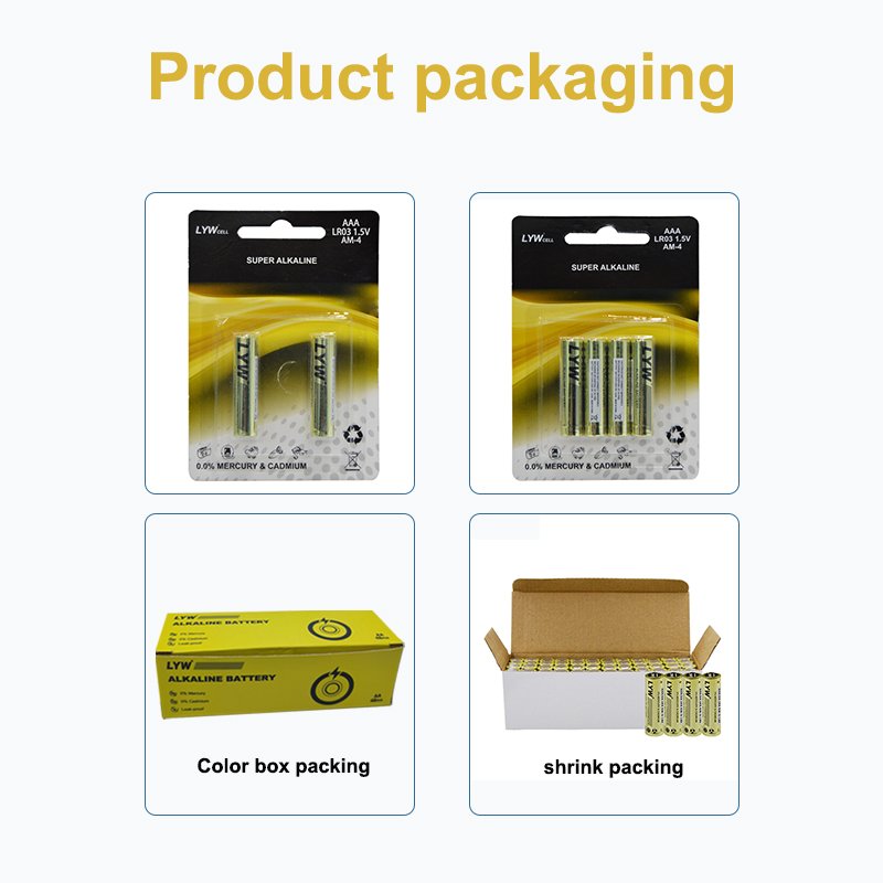 High power cell piles 1.5v alkaline batteries dry primary battery AAA
