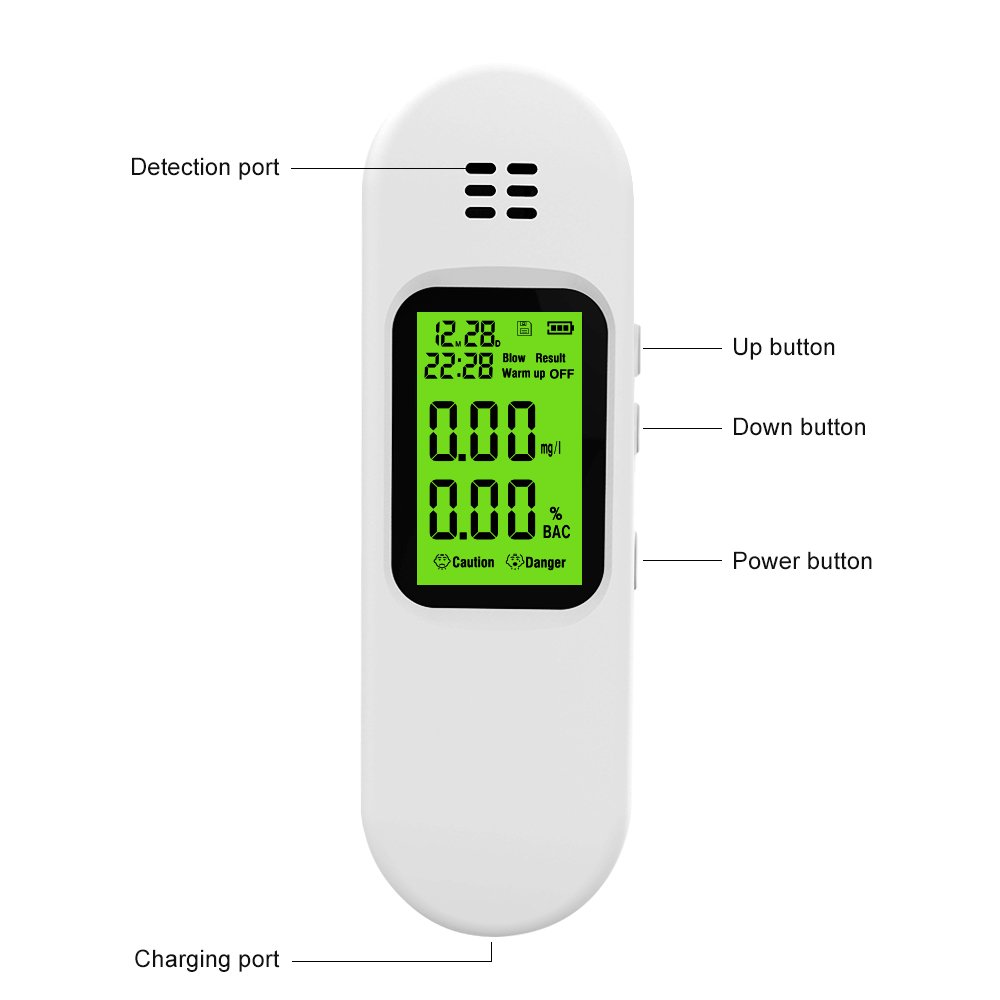 DM 177 alcohol tester Blowing type detector traffic alcohol tester portable high precision charging meter