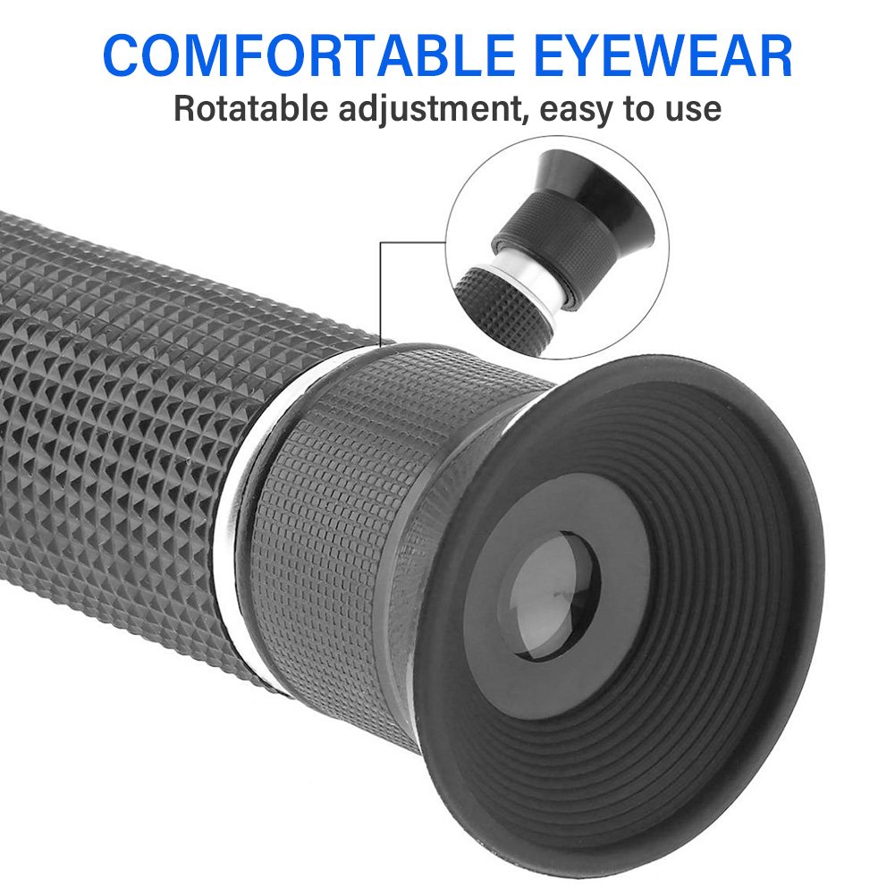 0-80% Alcohol refractometer handheld ATC spirits tester Alcoholometer (single scales) Adjustable manual focusing Aluminum