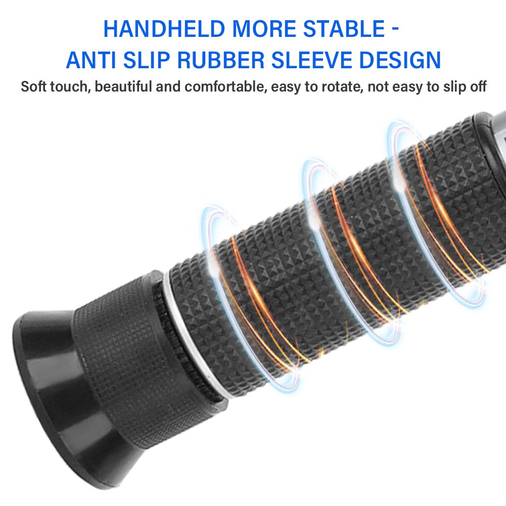 0-80% Alcohol refractometer handheld ATC spirits tester Alcoholometer (single scales) Adjustable manual focusing Aluminum