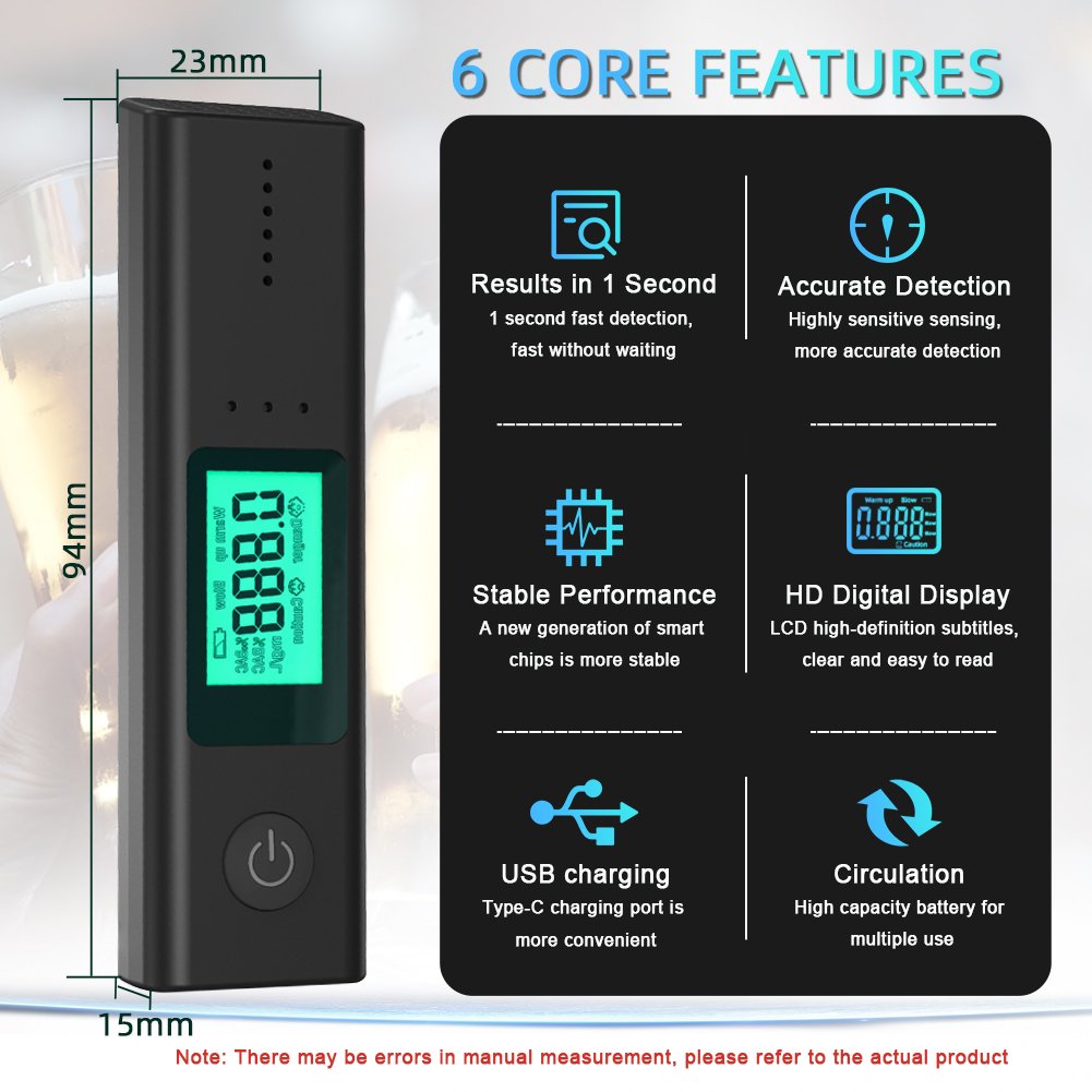 HEDAO ZN-AM08 Digital Non-contact Alcohol Tester High Precision 0.00~19.00%BAC Alcohol concentration