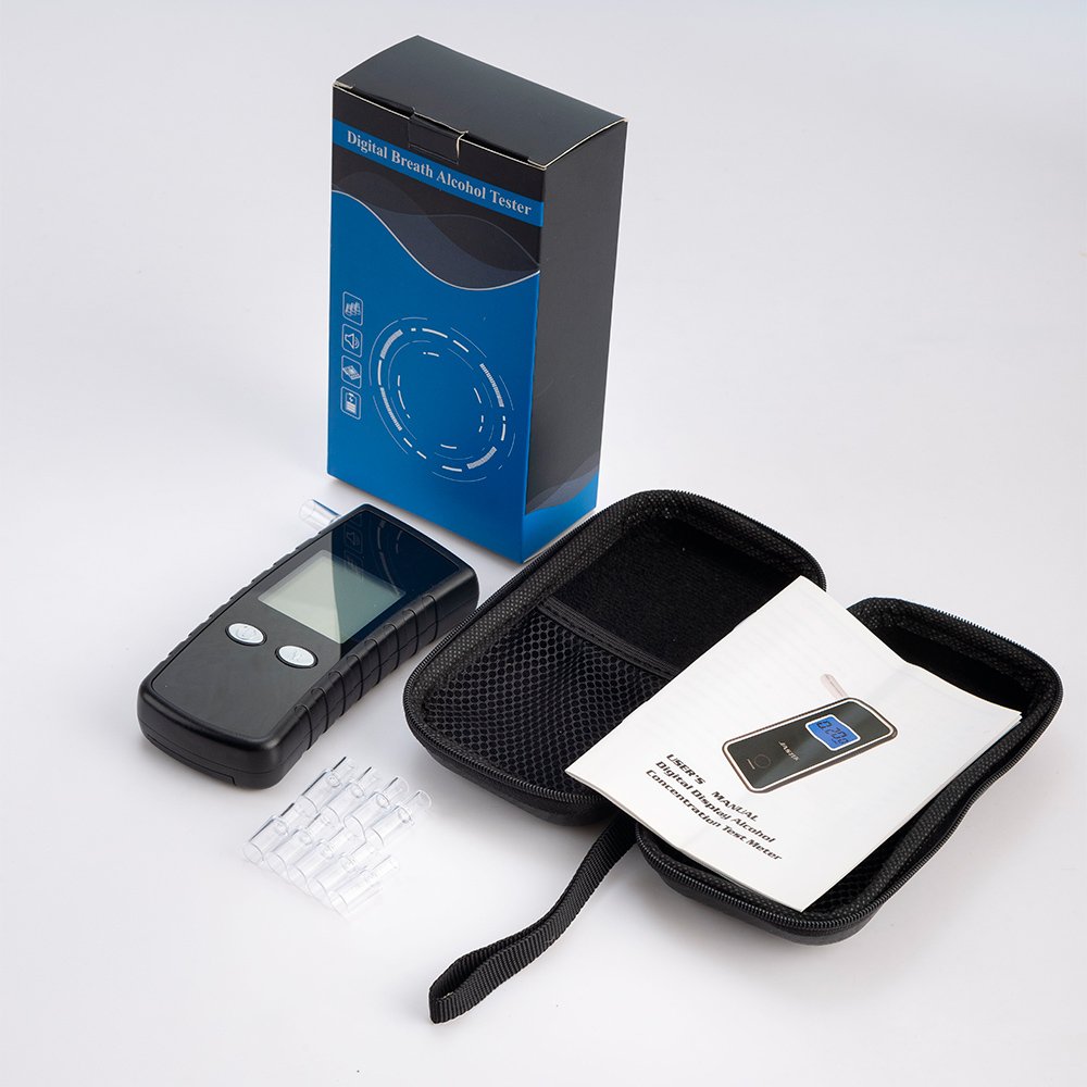 2024 Digital Semiconductor Breathalyzer With LCD Display audible alert and six different units of measurements