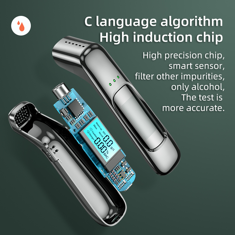 Alcohol Detector Breathalyzer High Sensitive Electronic Alcohol Tester Portable Breathalyzer