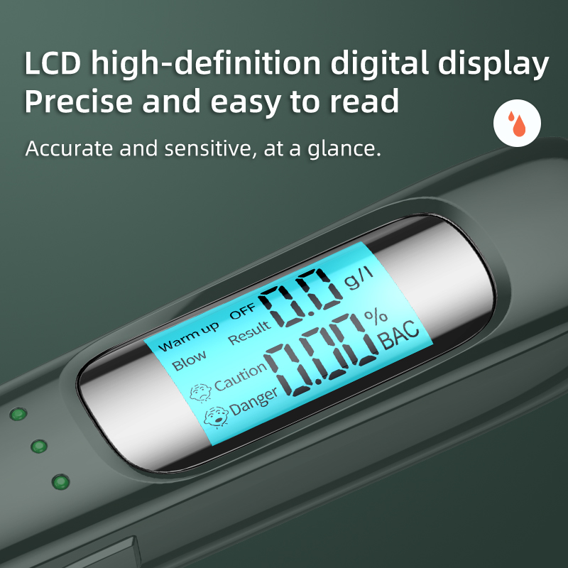 Alcohol Detector Breathalyzer High Sensitive Electronic Alcohol Tester Portable Breathalyzer