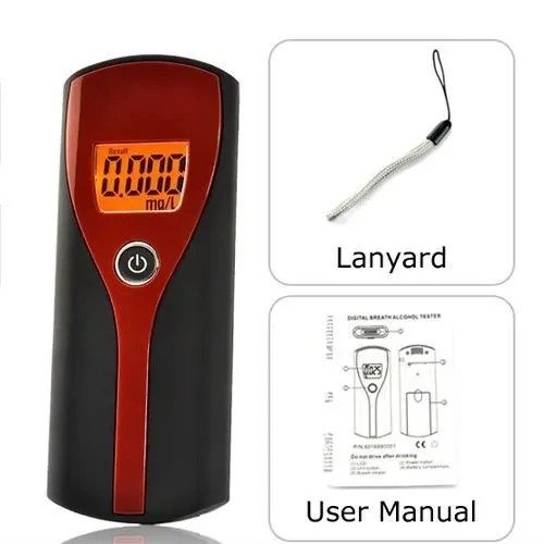 Professional digital alcohol breath tester easy use alcohol detector with LCD backlight display, AT-6880