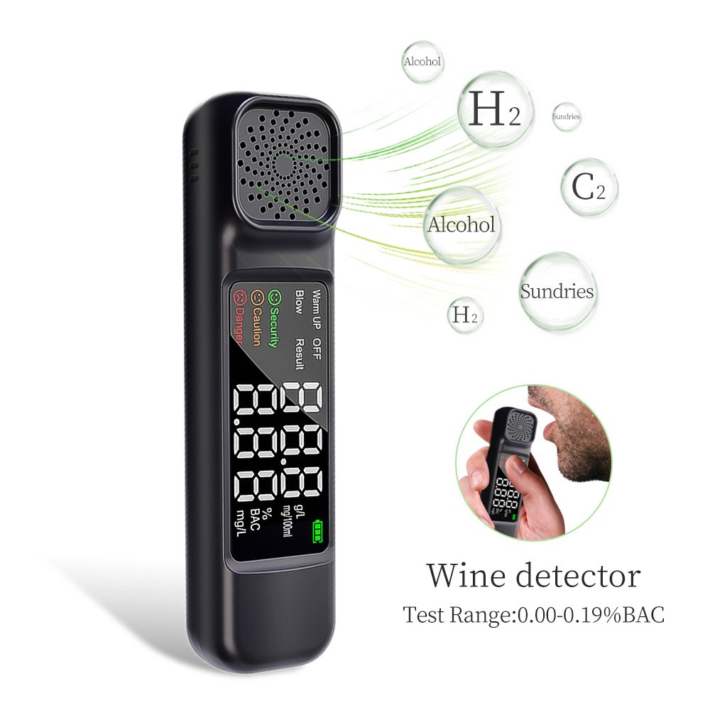 2022 New Security Alcohol Breath Tester Breathalyzer Face Recognition with Printer