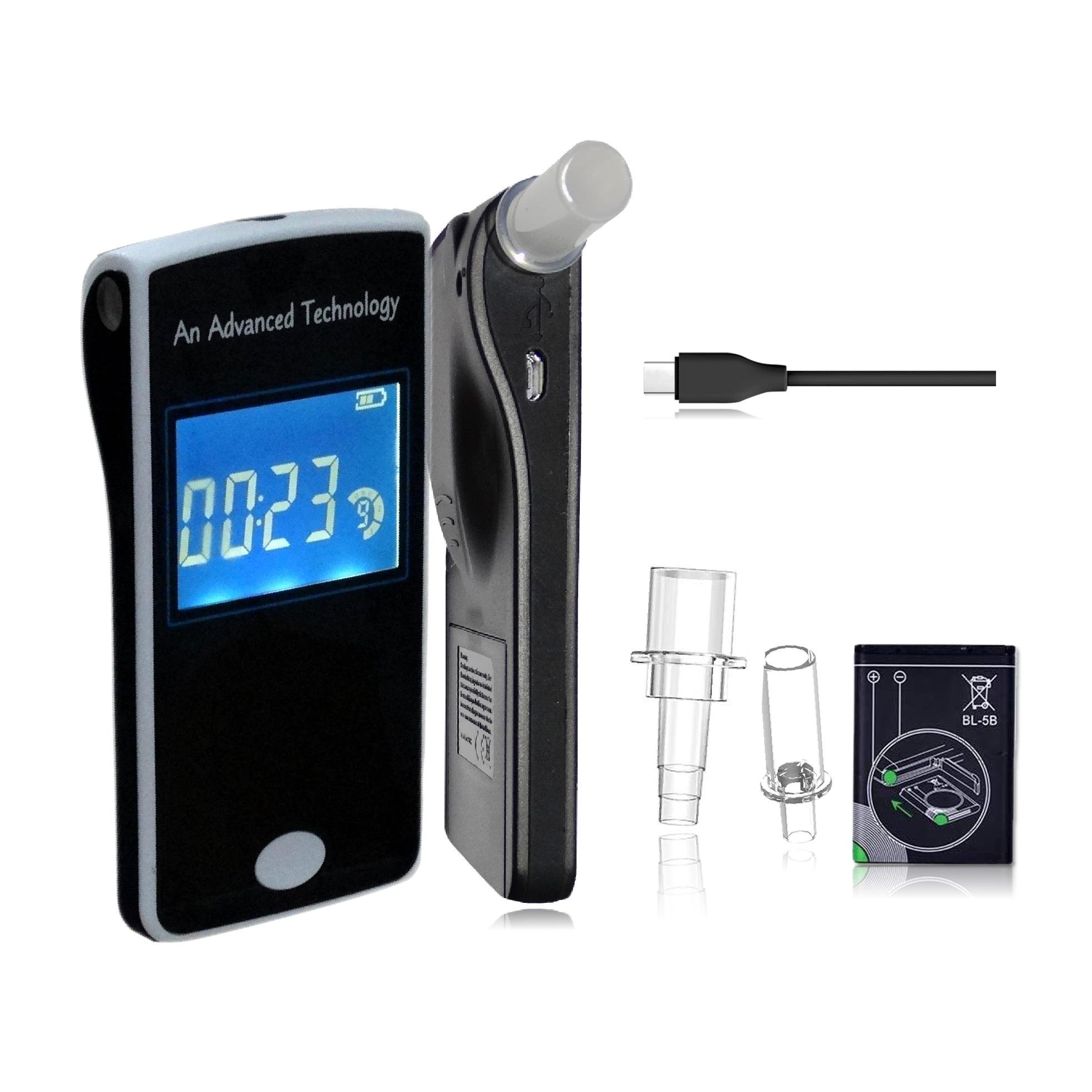 Professional compact alcohol breath tester with certificate & RTC feature Drivaid
