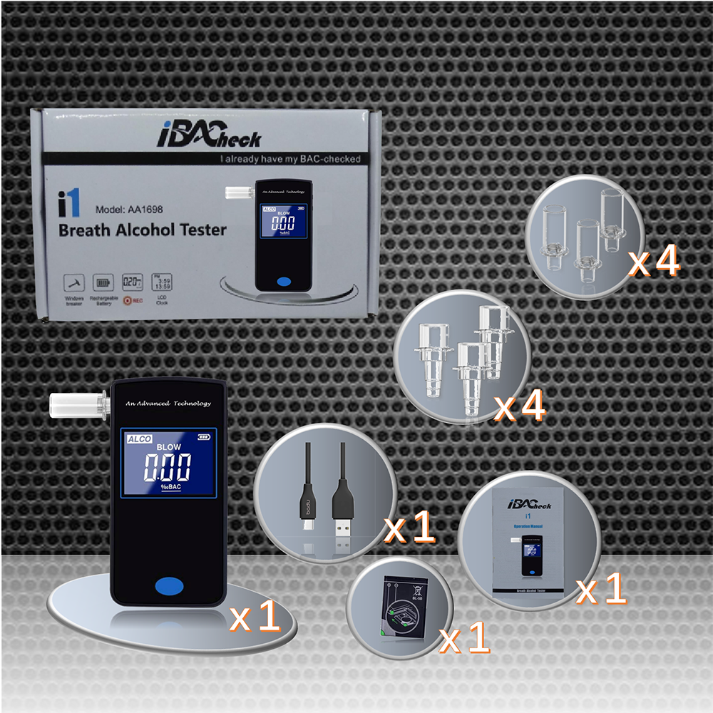 Professional compact alcohol breath tester with certificate & RTC feature Drivaid