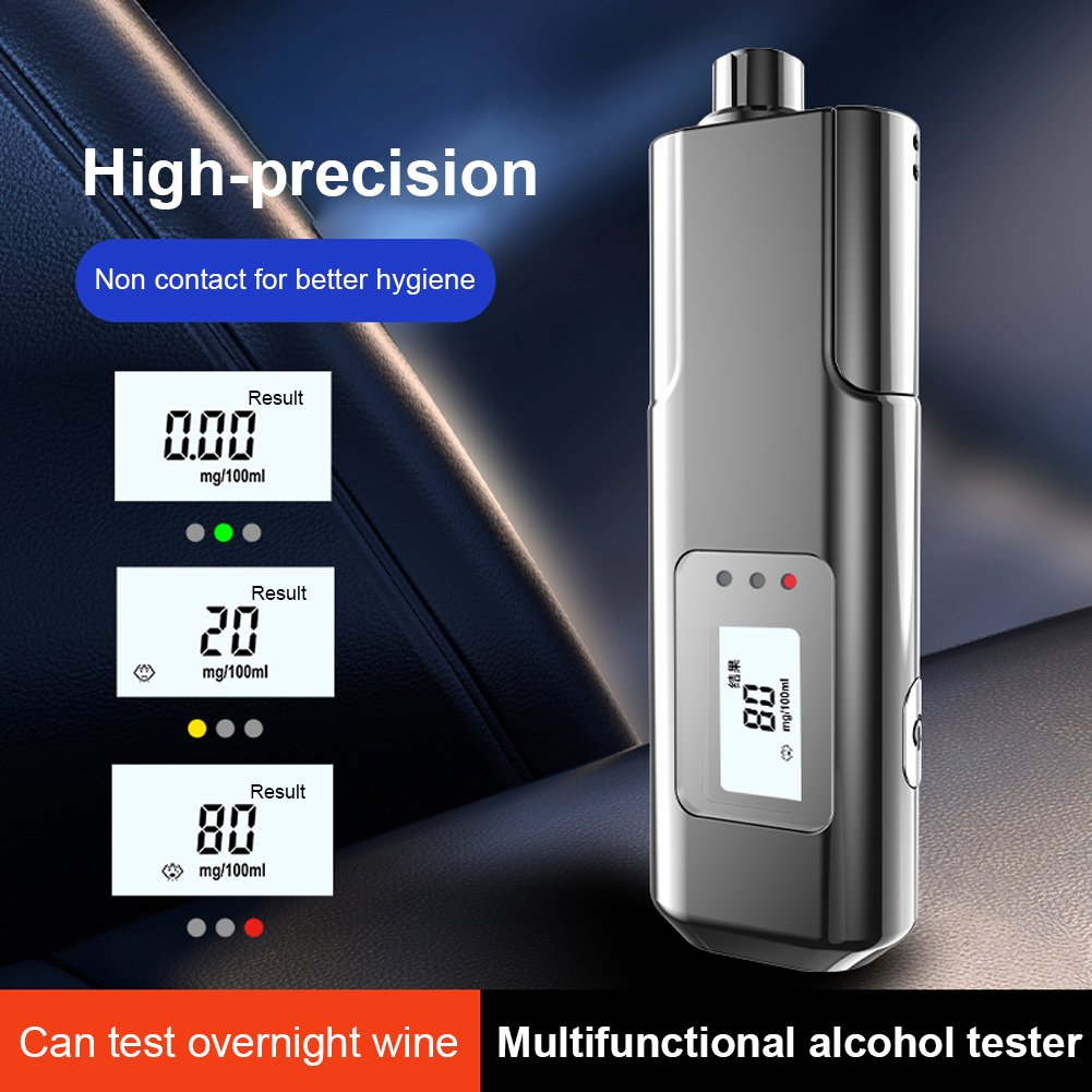 New Portable S+ Drunk Driving Detection Device Built-In Safety Hammer Cutting Knife Gas Analyzers for Alcohol Tester