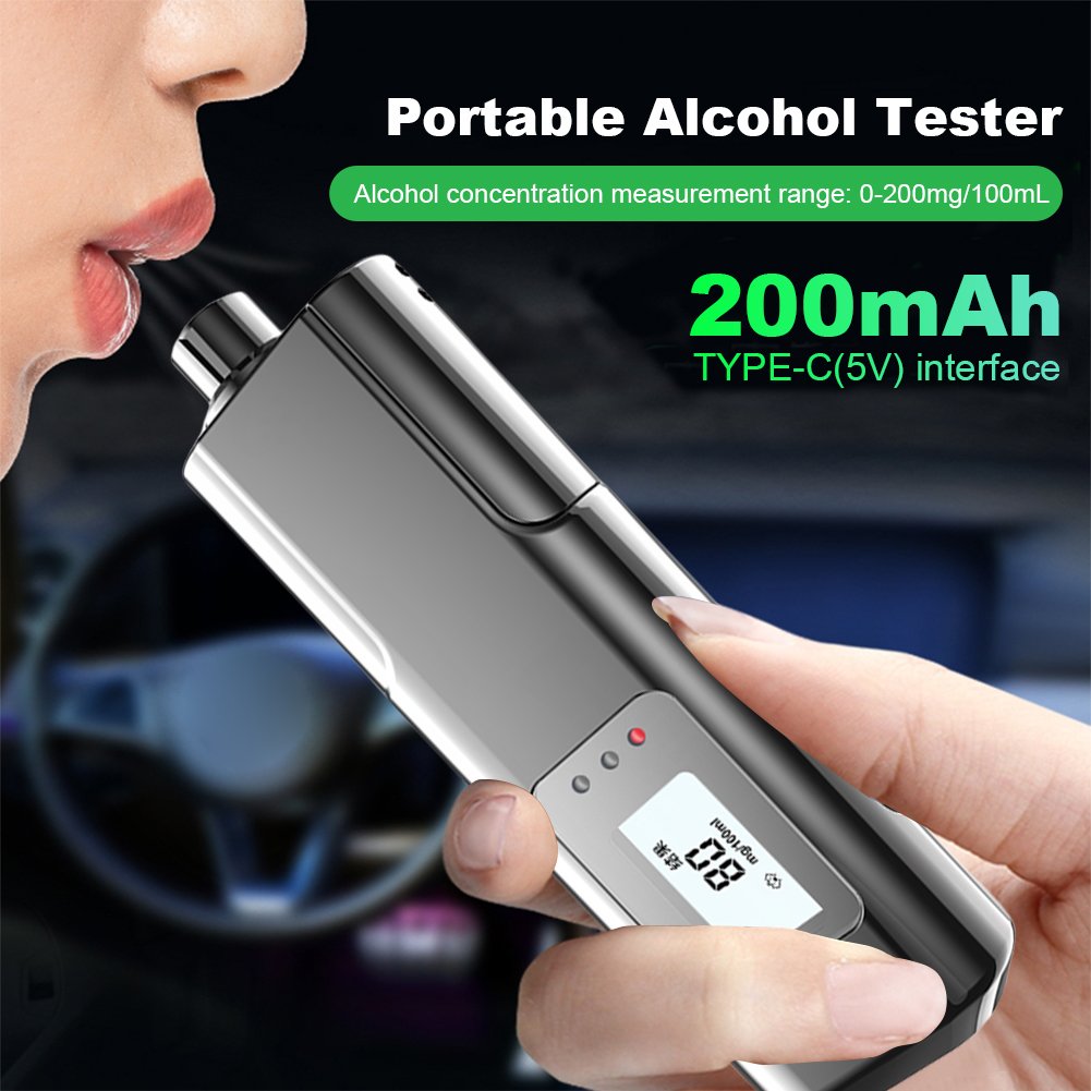 New Portable S+ Drunk Driving Detection Device Built-In Safety Hammer Cutting Knife Gas Analyzers for Alcohol Tester