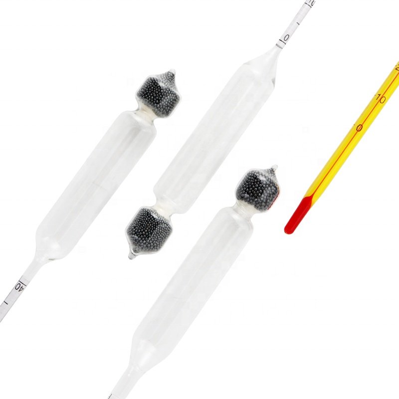 Thermometer Wine Meter Vintage Alcohol Concentration Meter Tool Hydrometer Alcoholmeter Set 0 To 100% Alcohol Meter Tester 4PCS