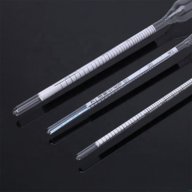 Thermometer Wine Meter Vintage Alcohol Concentration Meter Tool Hydrometer Alcoholmeter Set 0 To 100% Alcohol Meter Tester 4PCS