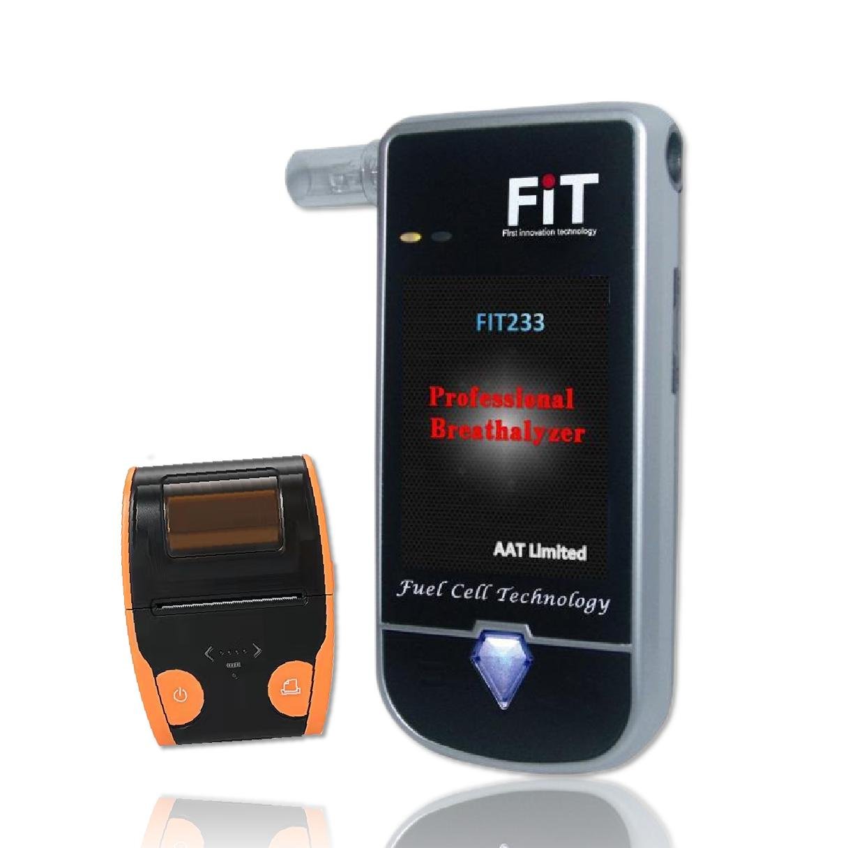 Fuel Cell Alcohol Tester FIT233 C with 2.4" ips color display + printer + calendar. 100 memories with time stamp