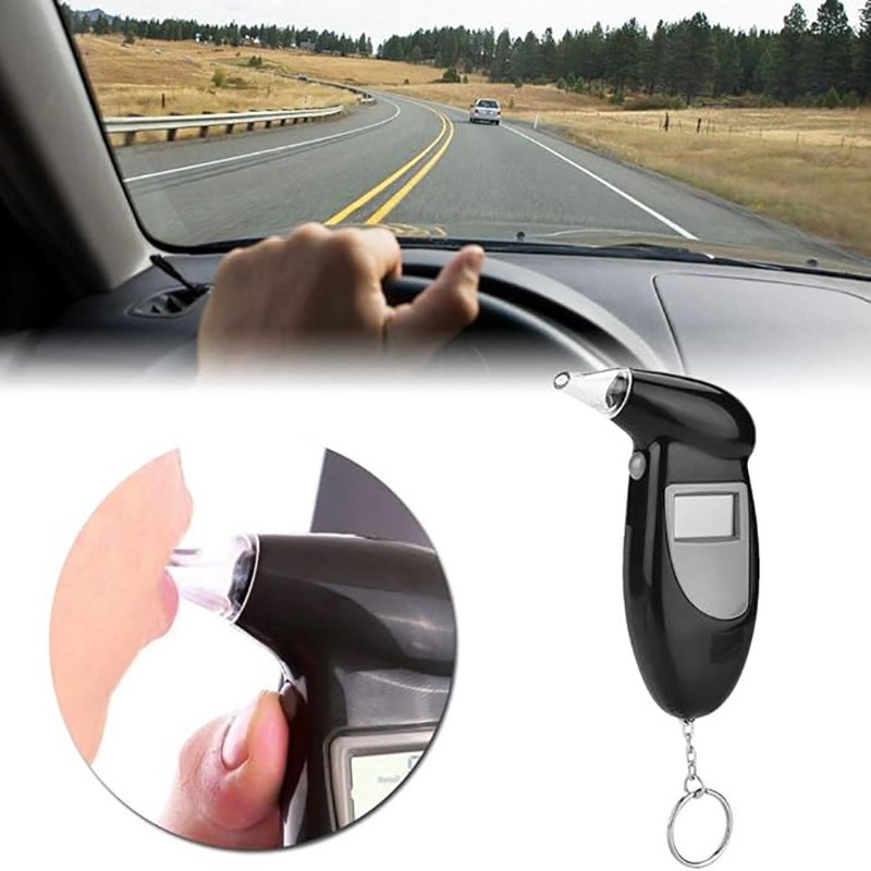 Portable LCD Display Semiconductor Alcohol Breath Analyser drive safety breath alcohol tester