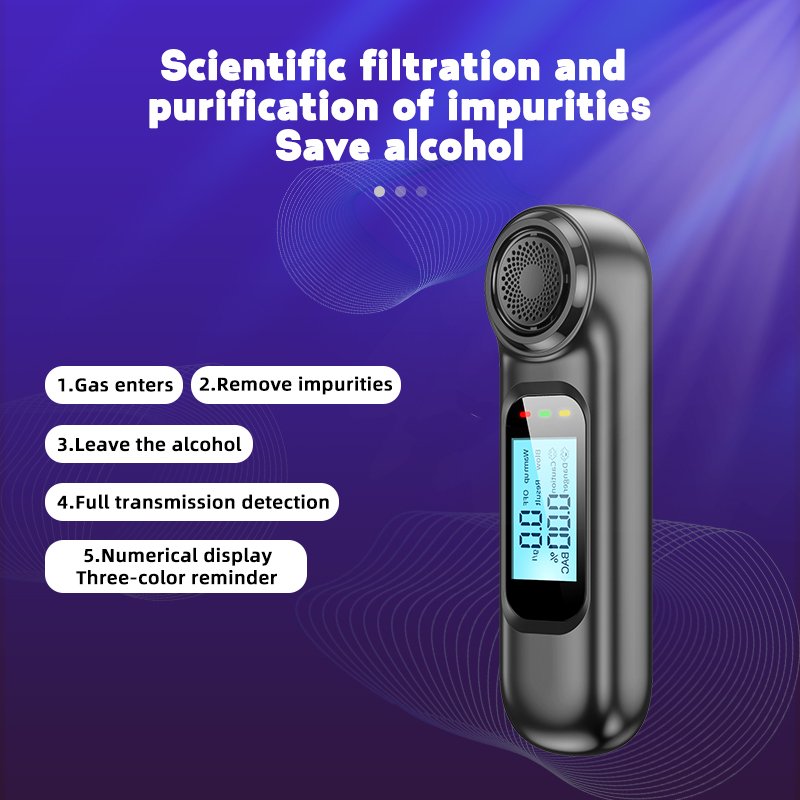 Portable Mini LCD Digital Breath Tester Professional Breathalyzer Alcohol Meter Analyzer Detector