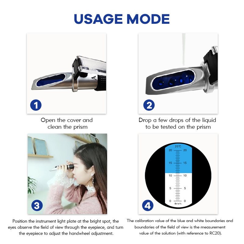 High-precision Sweetness Tester Refratometro Sugar Brix 0-40% Alcohol Alcoholometer Handheld coffee refractometers digital price