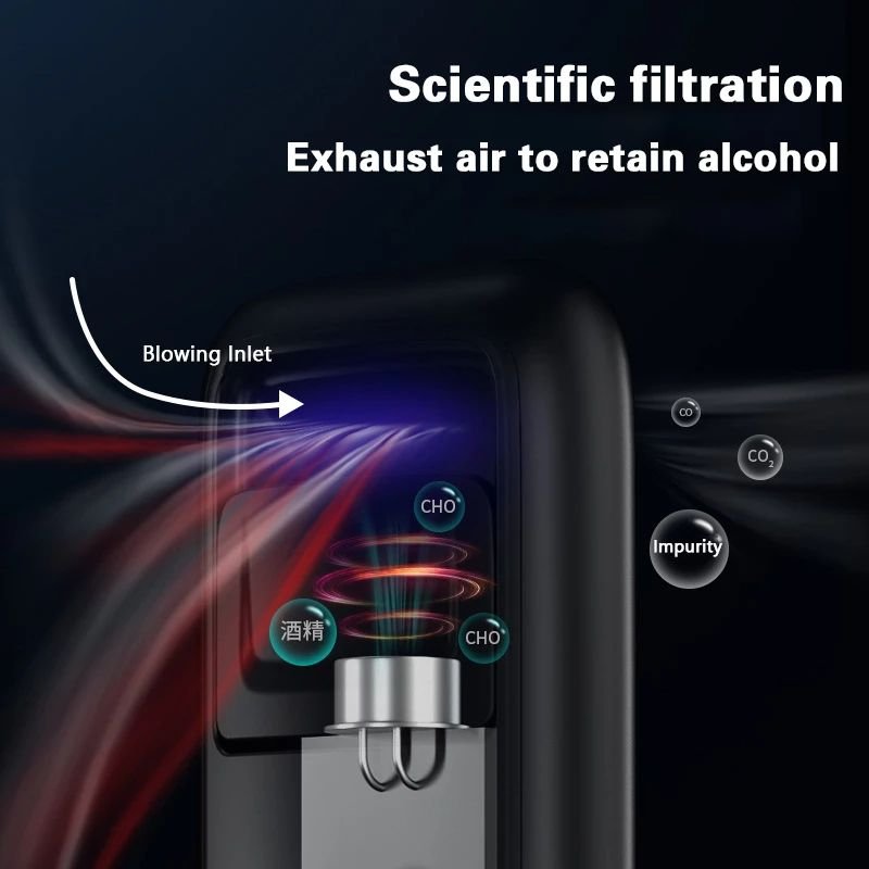 2022 Popular Mini Digital LED Screen USB Rechargeable Breath Analyzer Portable alchohl tester breathalyzer