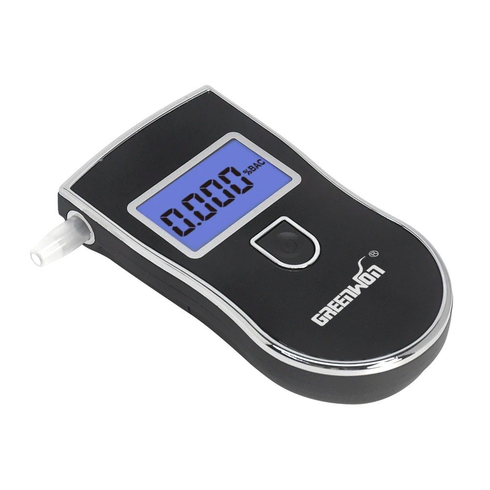 Patented Alcohol Tester with Detachable Rescue Hammer and Rechargeable Battery Breathalyzer Tech BAC Power Time Sensor Warm Ion