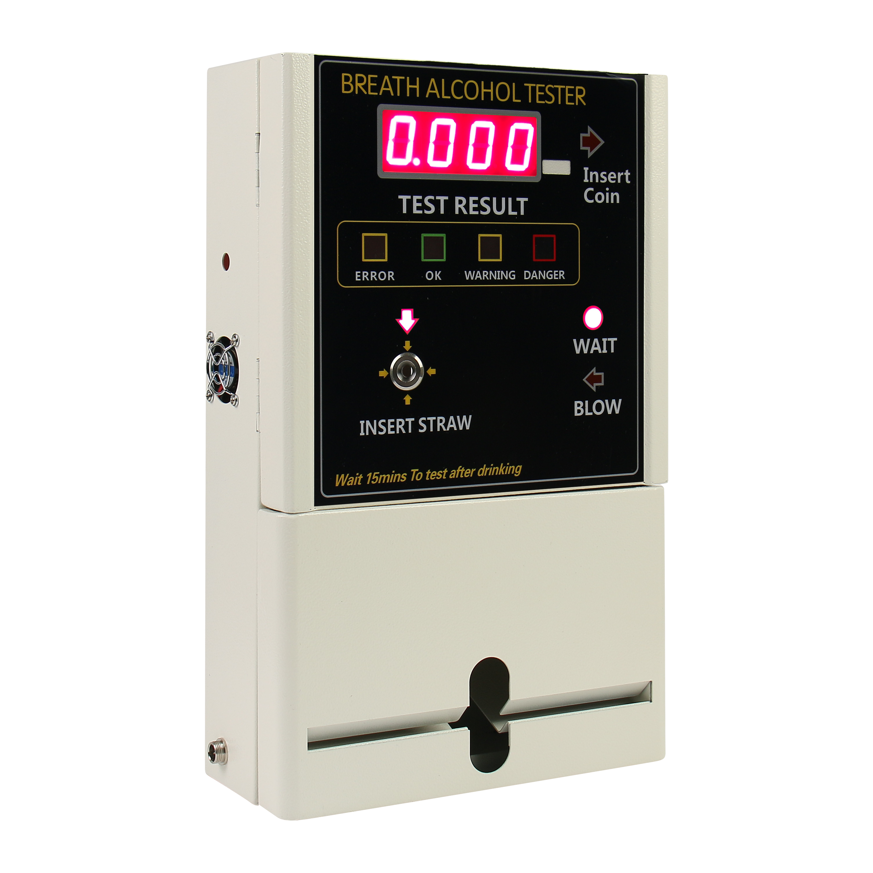 Digital alcohol meter Coin-operated machine public use Alcohol Breath Tester vending machine Wall Mount Digital Breathalyzer