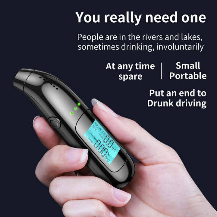 Portable Digital Display Alcohol detector Meter checker Breath Tester Rechargeable alcoholtester breathalyzer