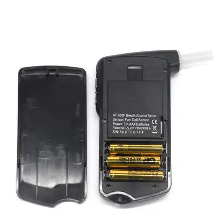 Breathalyzers AT-868F Portable Professional Alcohol Tester LCD Display Fuel Cell Sensor Drive Safety Digital