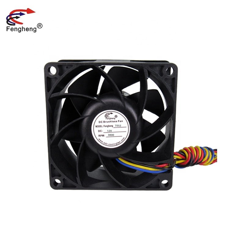 guangdong exhaust fan 70x70x32mm 3800RPM Rivet Plastic fans 70mm dc 5v 12v 24v