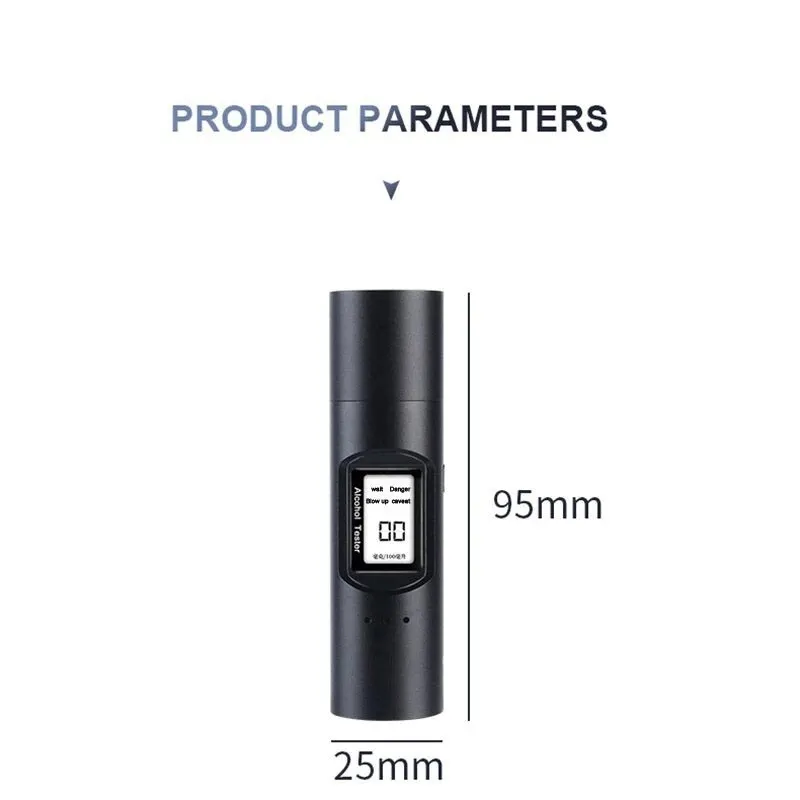 Latest & OEM Digital Breathalyzer, Car Breathalyzer, Portable, Blow Drunk Driver, Wine Tester,AT-JCW-001-V2