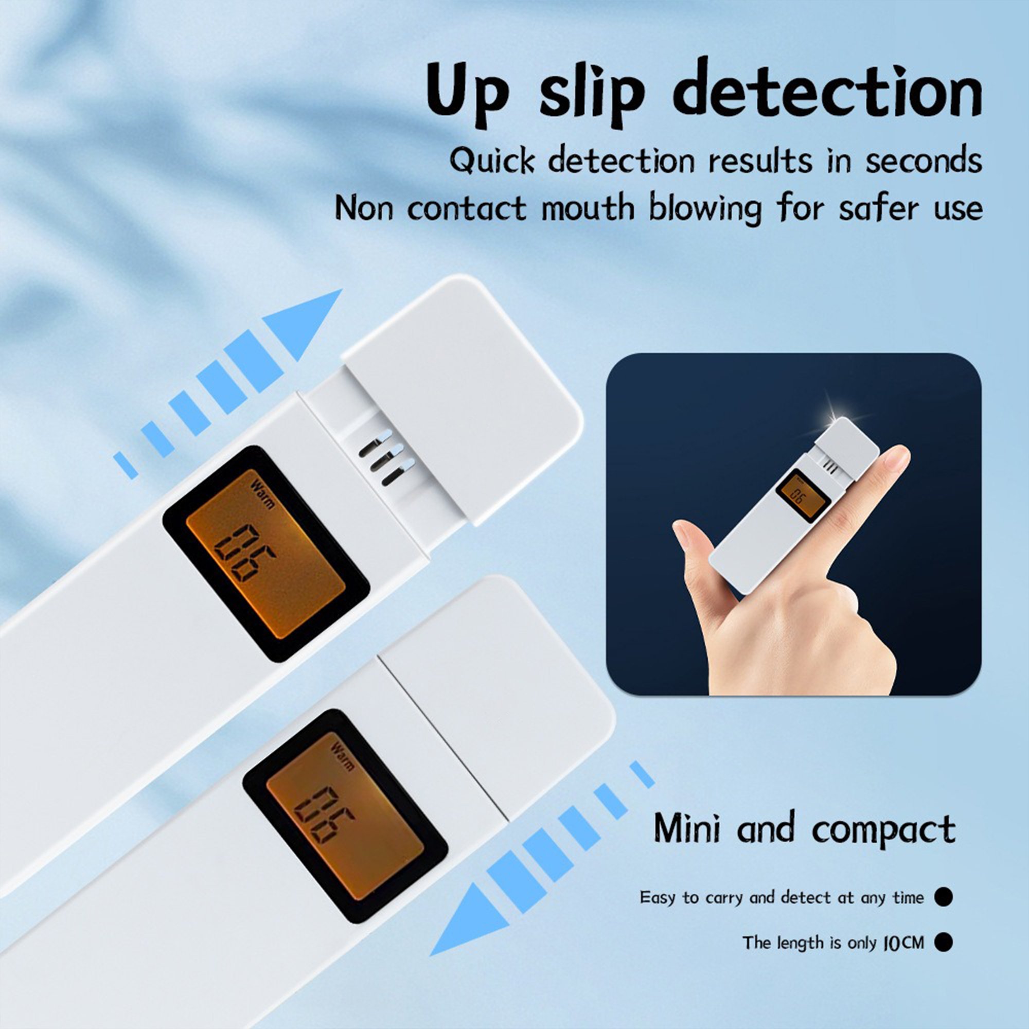 Alcotest Semiconductor Alcohol Tester with Newest Design Alcohol Meter Portable Alcoholimetro