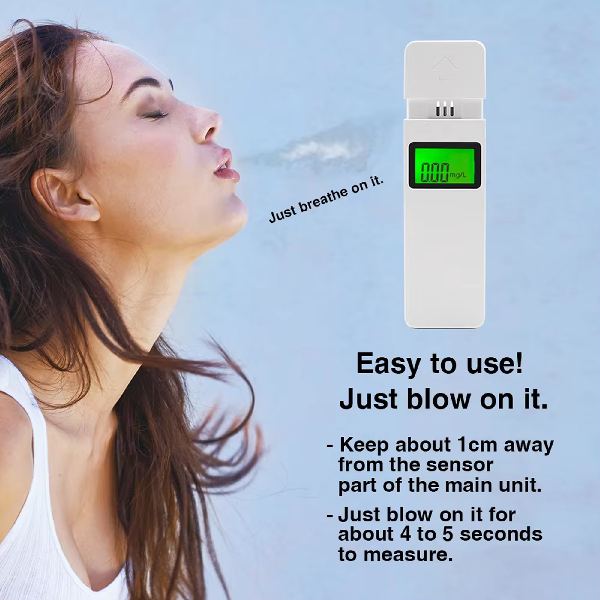Alcotest Semiconductor Alcohol Tester with Newest Design Alcohol Meter Portable Alcoholimetro