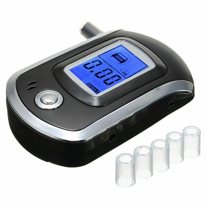 Digital Electronic Alcohol Meter Alcohol Tester with with Mouthpiece Breathalyer