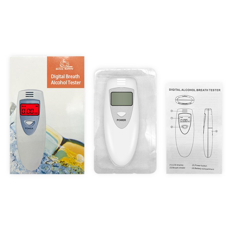 Japan unit with mg/L non-contact LED Digital Breath Breathalyzer Alcohol Tester AT-6387J