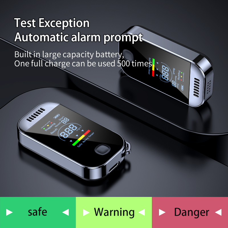 Digital Alcohol Testing USB Rechargeable LED Display Alcohol Detector 0.000~0.199% BAC Alcohole Breath Tester