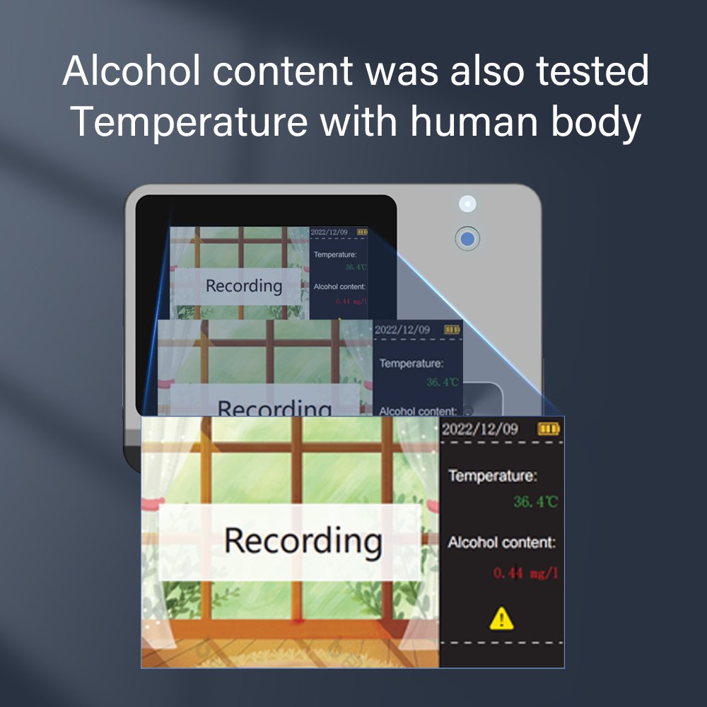 5-inch display screen alcohol tester accepts the production of logo boot screen Electrochemical sensor pre-job alcohol tester