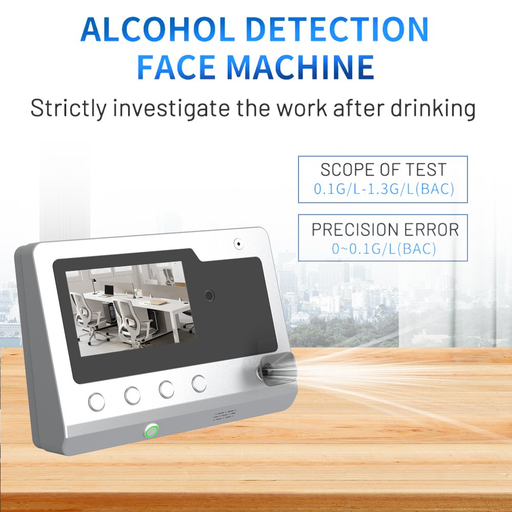 5-inch display screen alcohol tester accepts the production of logo boot screen Electrochemical sensor pre-job alcohol tester