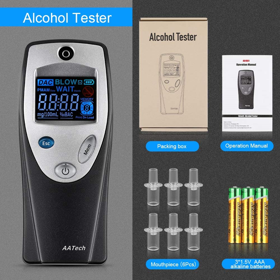 Alcohol tester AA1661 year of 2020