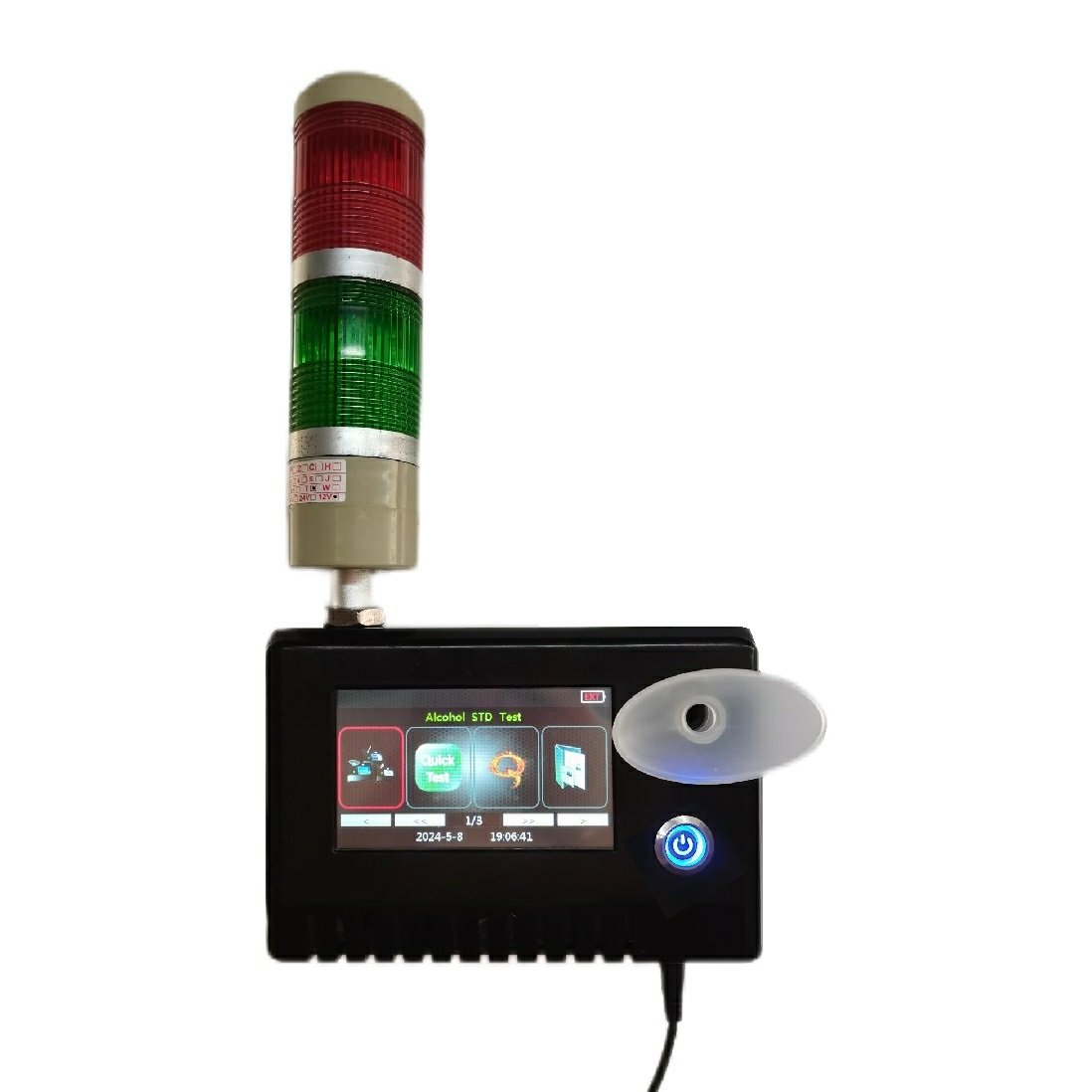Digital breathalyzer wall mounted 4.3" color touch panel quick alcohol tester screening tester (printer optional)