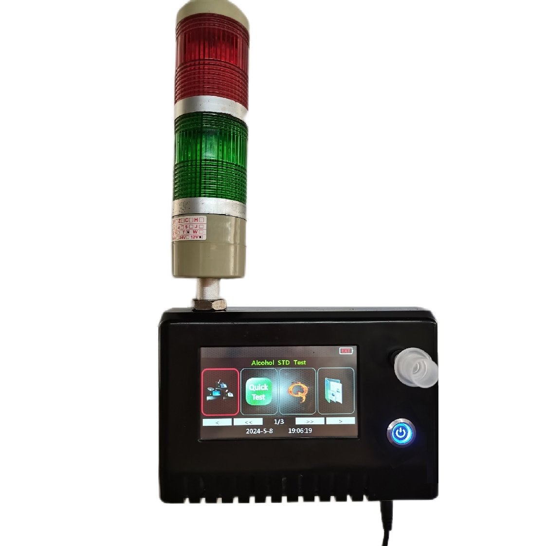 Digital breathalyzer wall mounted 4.3" color touch panel quick alcohol tester screening tester (printer optional)