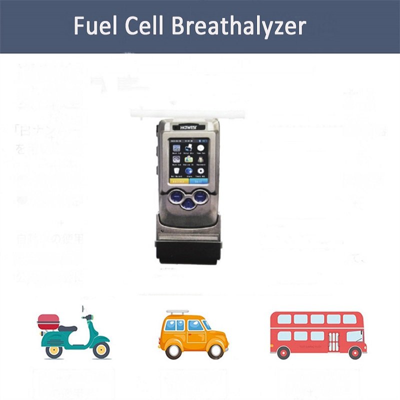 Fuel Cell Breathalyzer High Accuracy Bluetooth Digital Printer Alcohol Tester with Mouthpiece