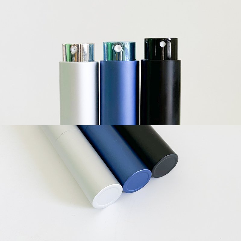 10 ml aluminum twist spray bottles round refillable portable gold blue red tester perfume bottles