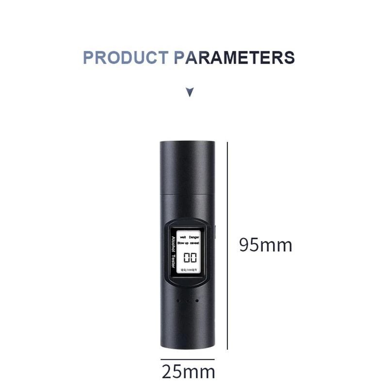 GREENWON Handhold Black Digital Breath Breathalyzer Alcohol Tester Alcohol Meter from Manufacturer BAC Sensor