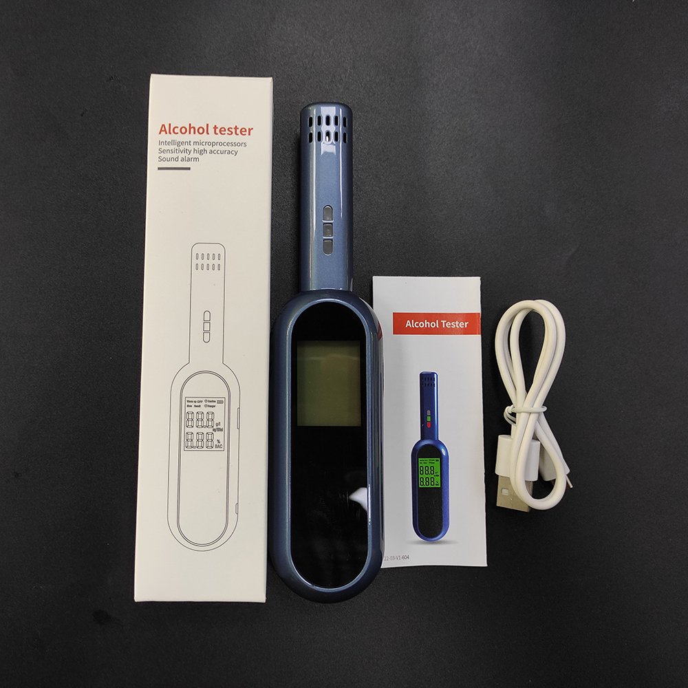Portable Blowing Alcohol Detector Breath Alcohol Tester Analyser for Personal & Professional Use