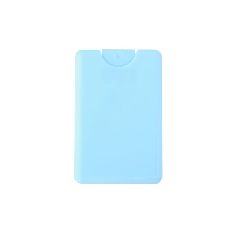 Alcohol free hand sanitizer credit card spray bottle 20ml empty credit card shape plastic spray bottles for perfume