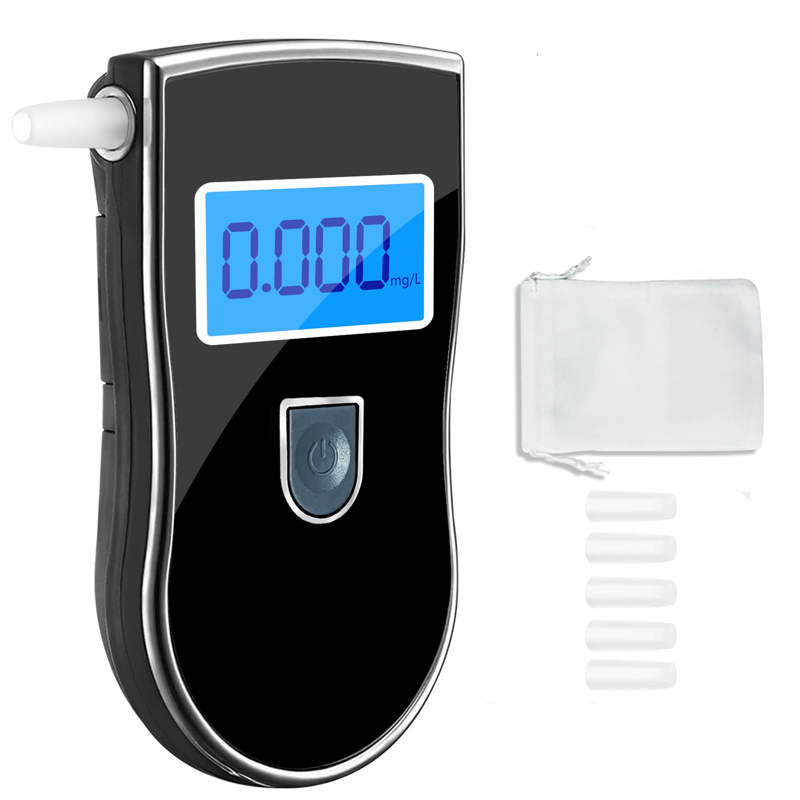 Breathalyzer Digital Alcohol Tester Detector Breath Analyzer Audible Alert Portable with LCD Display