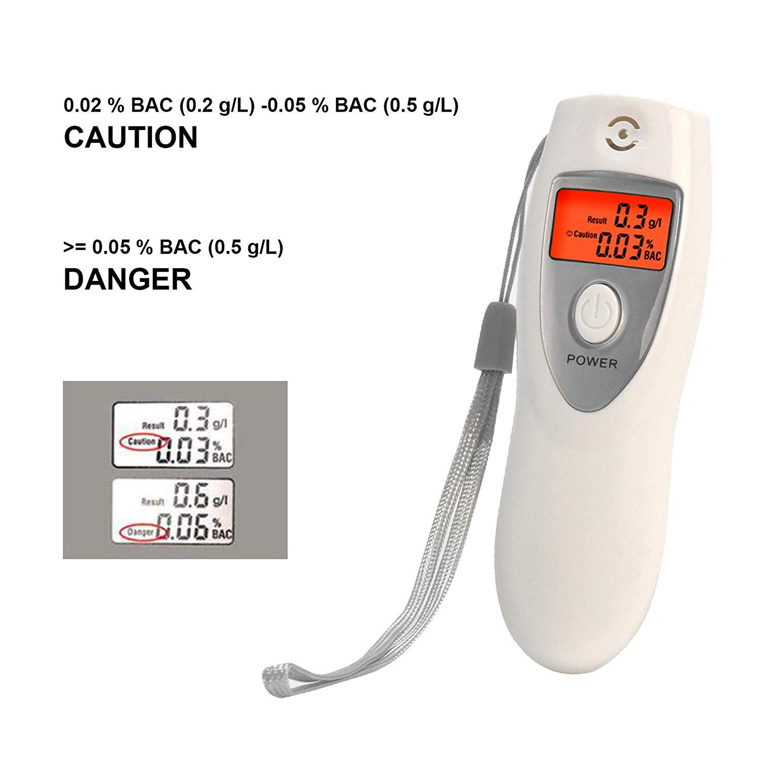 Greenwon Wholesale Driving Safety Digital LCD Digital Display Breath Alcohol Tester/Breathalyzer/Alcometer