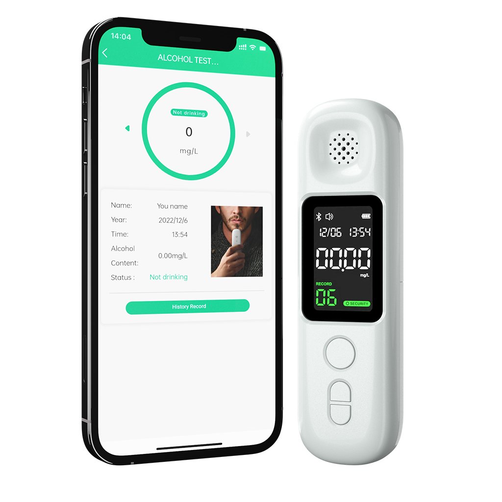 Smart Portable Breathalyzer machine Alcohol tester Alcohol meter price with Bluetooths